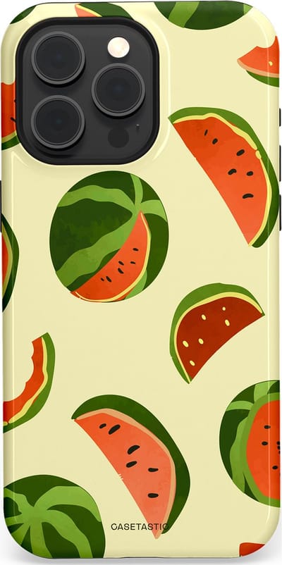 Casetastic Hoesje Geschikt voor Apple iPhone 15 Pro Max Magsafe - Stijlvolle Beschermende Duo-layer Case - Watermeloen Festijn