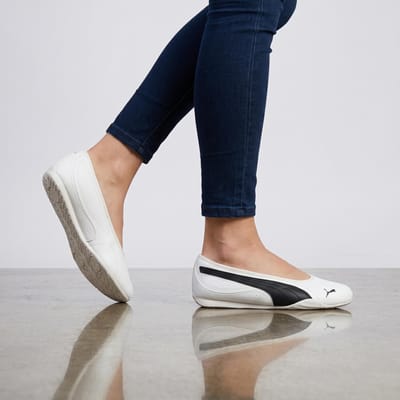 PUMA PUMA CATCH SOLEIL BALLERINA Dames Sneakers - Warm White-PUMA Black
