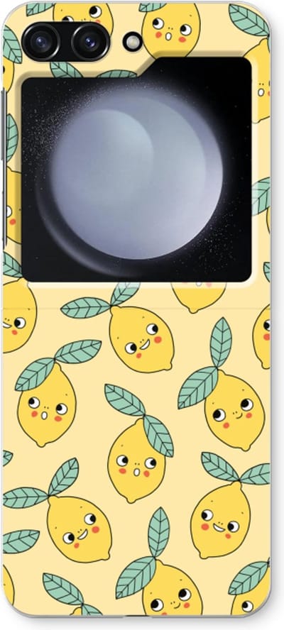 Case Company® - Hoesje geschikt voor Samsung Galaxy Z Flip5 hoesje - Citroenen - Soft Cover Telefoonhoesje - Bescherming aan alle Kanten en Schermrand