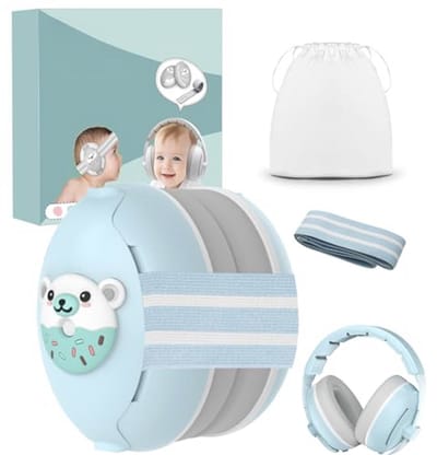 Gehoorbescherming voor Baby's - 2-in-1 Baby Hoofdtelefoon voor Geluidsreductie tot 48 Maanden