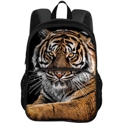 Heetverkoop Tijger Ronde Voorkant Tas Rugzak Grote Capaciteit Trendy Dierenprint Jongens en Meisjes School Verjaardag Beste Cadeau