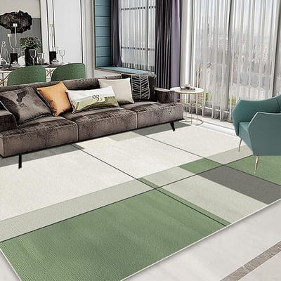 Eenvoudig Groen Tapijten voor Woonkamerdecoratie Hong Bankgebied Antislip Vloermat Lichte Luxe Slaapkamer Kleedkamer Kleden Wasbaar 60*90cm