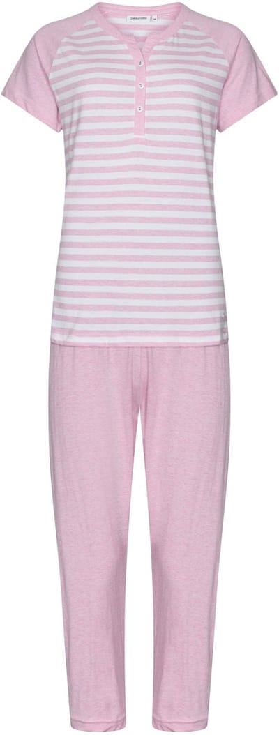 Pastunette Pyjama Pink Dream - Roze/Wit gestreept - Katoen - Maat 38