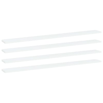 vidaXL - Wandschappen - 4 - st - 100x10x1,5 - cm - spaanplaat - wit
