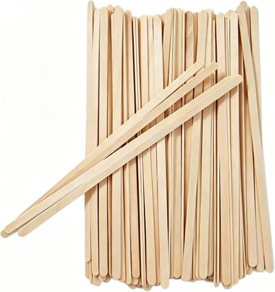 Houten roerstaafjes voor koffie en cocktails - 100 stuks van 19 cm voor warme dranken en feestjes
