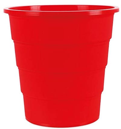 Elegante ronde prullenbak 16 liter - kunststof design afvalbak voor kantoor en keuken