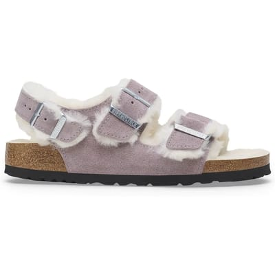 Dames muiltjes Birkenstock Milano Suede Shearling Suede Leather/Fur