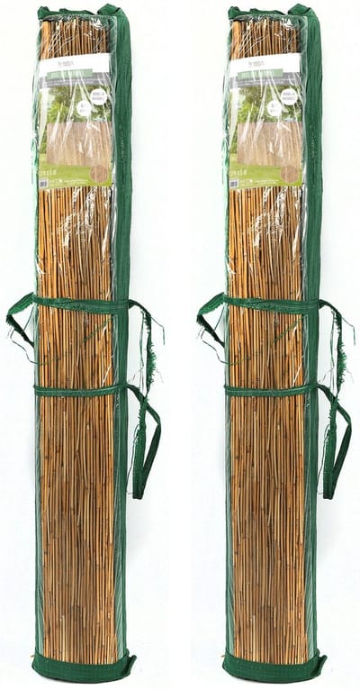 Sunnydays Rietscherm /Rrietmat - 2x - L500 x H150 cm - tuinscherm / schutting - Dus 10 meter scherm