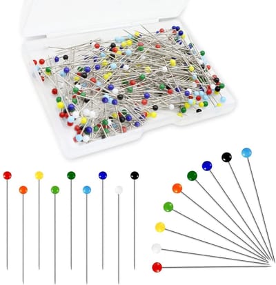 TOVBMUP Kleermakersnaalden - Positioneringsnaalden - Ronde puntnaalden - Geschikt voor kleding, patchwork, kleermakerij, doe-het-zelf decoratie, naaien, knutselen - Naaldlengte 38 mm - 500 stuks