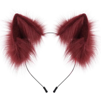Pluizige Kat Wolf Vos Oren Haarband Halloween Hoofddeksel Cosplay Kostuum Feest, Rave