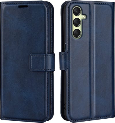 Coverup Hoesje - Geschikt voor Samsung Galaxy A16 Hoesje - Coverup Deluxe Book Case - Blauw