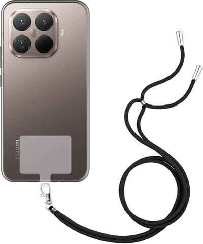 Cazy hoesje met koord geschikt voor Xiaomi 15T Pro Hoesje met Koord - Flexibele Case - Transparant
