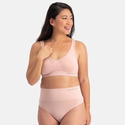 Comfortabel & Zijdezacht Bamboo Basics Seamless High Waist Strings Zoey (3-pack) - Roze - S