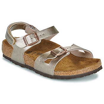 Platte sandalen BIRKENSTOCK Rio AS Kids BF Graceful Taupe