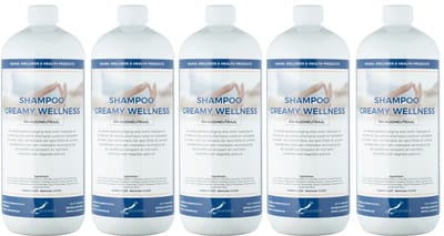 Shampoo Creamy Wellness - 1 liter - 5 Stuks - Voordeelverpakking - Haarverzorging
