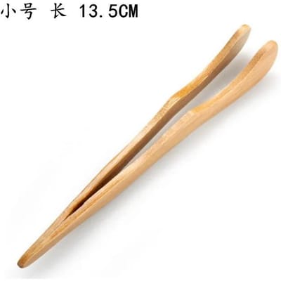 Hot Sale Bamboe Houten Thee Clips Keuken Voedsel Tangen Salade Toast Tang Pincet IJs Suiker Thee Clip Theeservies Accessoires Kerstmis beige
