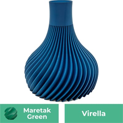 Virella moderne vaas – Decoratieve vaas - Maretak Groen - 3d geprinte vaas – geschikt voor droogbloemen - 20CM
