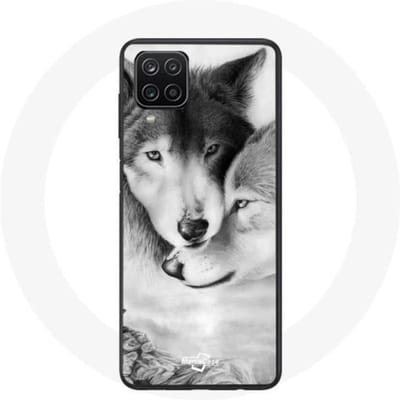 Samsung Galaxy A12 hoesje Wolf Duo dieren