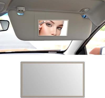 Draagbare Zonnebescherming Spiegel voor Auto, Verstelbare Visor Spiegel, Handige Make-up Spiegel, Compact en Lichtgewicht 110 x 65mm