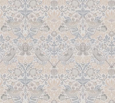 VOGEL BEHANG | Botanisch & Dieren - beige grijs wit blauw - Architects Paper Art of Eden