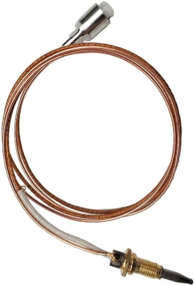Gasfornuis Thermokoppel - Veiligheidskoppel Gasbrander - Onderdeel Vervangen - Faston Type - 60 cm - Zilver