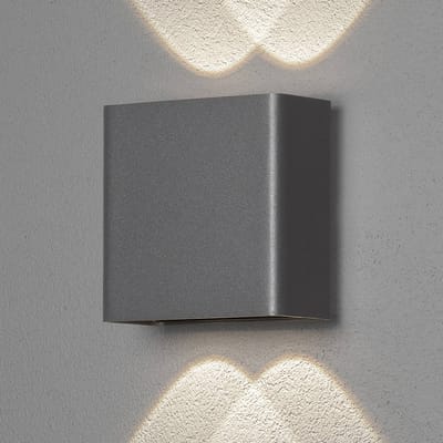 Konstsmide - Chieri - Antraciet Grijs - up and downlight - geintegreerde warmwitte ledverlichting