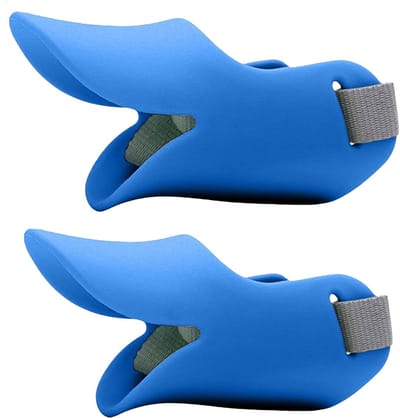 2-stuks Muilkorf voor honden - Hondenmasker - Anti-bijt muilkorf met eendenbekvorm - 9x4,5x4,5 cm - Verstelbaar - Ademend - S - Geschikt voor kleine en middelgrote honden ter voorkoming van bijten en blaffen - Blauw