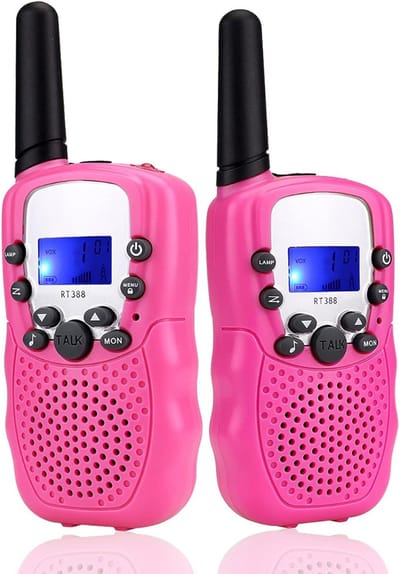 CLVP® Walkie Talkie voor Kinderen - Portofoon - Compact voor Volwassenen - Roze