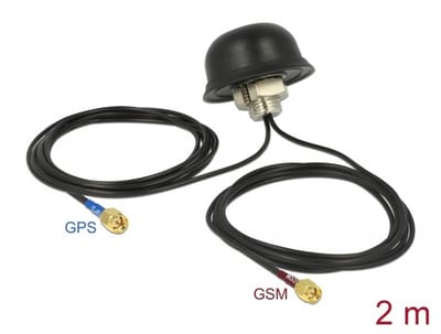 Navilock Multiband GNSS GSM UMTS LTE SMA 28 dBi / 5 dBi 2 x 2 m RG-174 Antenna omnidirectional roof mount outdoor