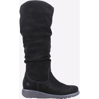 Hush Puppies Lucinda Suède Dames Zwarte Laarzen