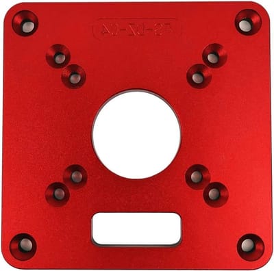 Routertafel Inzetplaat - Freestafel Bord - Houtbewerking Precisie - Centrale Uitlijning Router - 120 x 120 x 8 mm - Rood