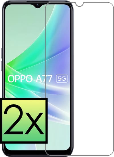 Screenprotector - 2 Stuks - Geschikt voor OPPO A77 - Extra Sterk - Beschermglas - Gehard Glas - Tempered Glass - Screen Protector - Bescherm Cover