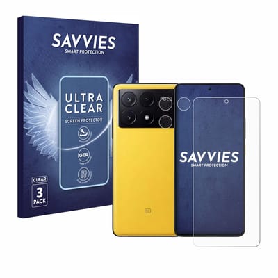 Savvies - Screenprotector voor Xiaomi Poco X6 Pro (Voor+Camera) - Folie Beschermfolie transparant 6 Stuks