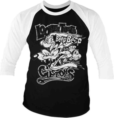 Looney Tunes Raglan top -S- Customs Zwart/Wit