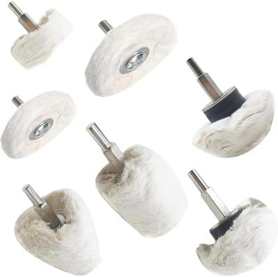 Polijstset voor Boormachine - Polijstwiel Sets - Glans Herstellen - Antislip Ontwerp - 1/4 inch Zeskantschacht - Wit