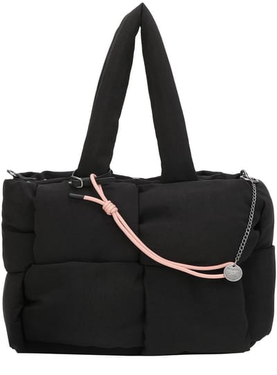 Fritzi aus Preußen shopper schoudertas Brigitte X Fritzi Weave Limited Puffed Sky Shopper Black zwart