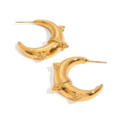 WeLoveSilver – Chirurgisch stalen oorstekers – Balinese stijl – goudkleurig