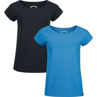 R.E.D. by EMP T-shirt - T-shirts (Set van 2) - S tot XXL - voor Vrouwen - zwart-blauw