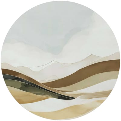 Glasschilderij Neutrale natuur - Ø 70 - Glas - REINDERS
