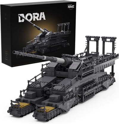Nifeliz Dora Schwerer Gustav Bouwset – 2355 Stuks – Groot Militaire Geschutsmodel – Detaillistisch Modelbouwpakket – Displaymodel voor Volwassenen en Verzamelaars - Bouwpakketen volwassenen