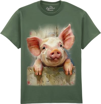 Blij Biggetje Happy Piglet The Coloured House T-shirt XXL