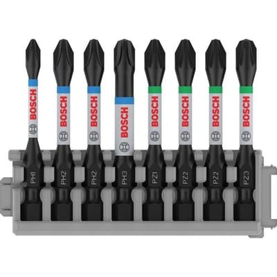 Bosch BITSSÆT IMPACT PH/PZ 1-2-3 50MM 8STK