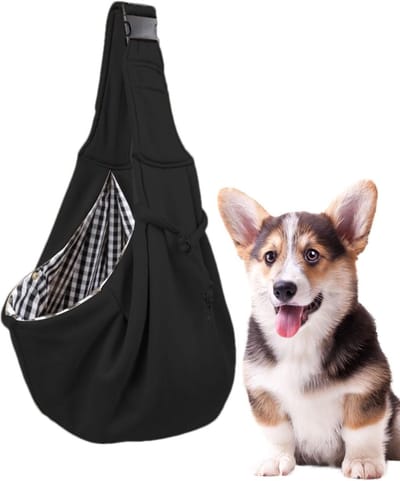 Draagzak Kleine Hond - Honden Draagtas - Buiten Wandelen - Handsfree Draagbaarheid - Tot 6 Pond - Zwart