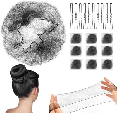 Haaraccessoires set - Haarklemmen - Haarelastiekjes / Scrunchie -Zwart 20 stuks + 20 U-haarklemmen – 32g -Geschikt voor kort en fijn haar.