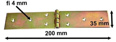 Gegalvaniseerde Scharnier 35x200mm - Robuust en Corrosiebestendig