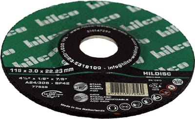 Hilco Snijschijven met kom - Slijpschijven - 115 x 3,0 x 22,23 - 25 stuks - Type 42 - Doorslijpschijf voor Staal & RVS (oSa gecertificeerd - EN 12413) - A 24/30 S-BF42