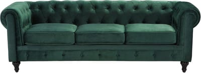 CHESTERFIELD - Chesterfield bank - Smaragdgroen - Fluweel