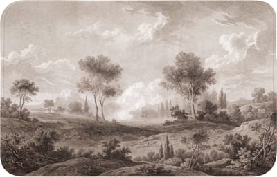 Badmat 80x50 cm - Antislip - Klassiek - Landschap - Neutraal - Badmatten voor badkamer - Badkamermat - Douchemat - Badkamer mat
