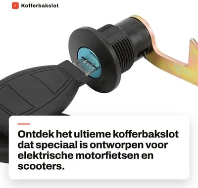 Dailygoods - Kofferbakslot - Aluminium roestwerend - Stevig en betrouwbaar - Universele scootermontage - Hoge prestaties - Geschikt voor elektrische m...