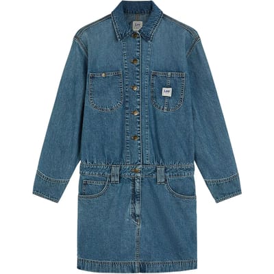 Jeanshemd jurk met lange mouwen voor dames Lee